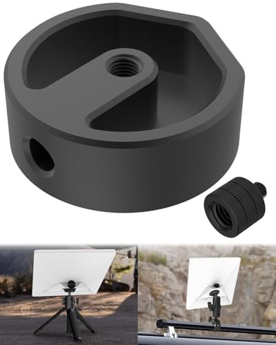 2025 Updated Size Adapter for Starlink Mini - Aluminum Alloy Tripod Mount Adapter - Supports Tripod, Fixing Clamp, or Other Bracket Mounting - Compatible with Pipe Adapter