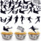 DazzJoy 48 Stk Fussball Tortendeko Essbar,Essbare Tortendeko Fussball,Kuchen Deko Fußball Junge,Esspapier Fussball Kuchen Deko,Fußball Deko Kuchen Essbar,Tortenaufleger Fussball Geburtstag
