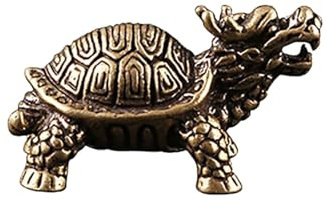 NIQVDLCJ Figuren 1 Stück Messing chinesische alte Drache Miniatur Figur Home Dekoration Handwerk geeignet für die Dekoration von Autos