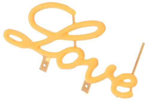 Housoutil Brief Licht Partydekoration geburtstagsdekoration party dekoration beleuchtete buchstaben Wandbeleuchtung Neonlampe herz leuchtreklame LED-Schild Liebe Lampe Metall Orange