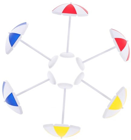 KITANDOVE 6piezas Sombrilla para Decoración De Playa y Jardín Accesorios para Manualidades y De Fiesta para Mini y Terrarios
