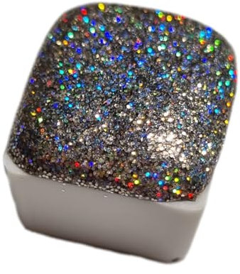 GLOWYBOX Peinture aquarelle holographique à paillettes argentées avec paillettes holographiques - 2 ml - 1/2 poêle