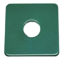 Zaunfachhandel24 10x Halteplättchen Edelstahl in Anthrazit oder Grün