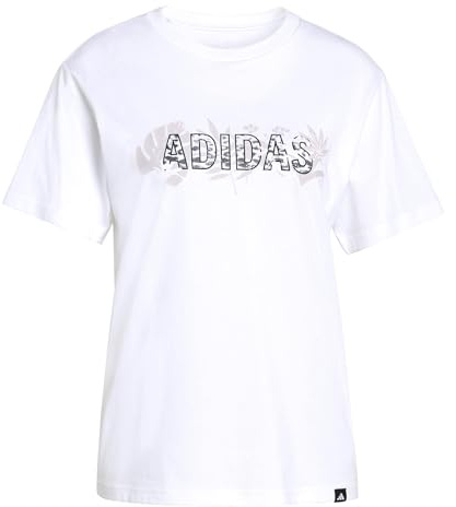 adidas Women's Animal Graphic T-Shirt, White, M