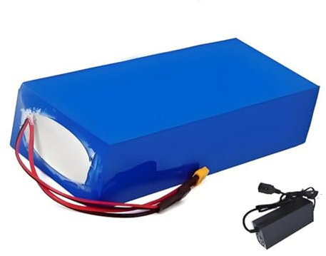 QmEna Batteria al Litio ad Alta Potenza 20S4P 72V 30Ah, Batteria per Veicoli elettrici, Bici e Moto, con Caricabatterie T Plug