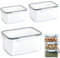 Food Containers, Airtight Storage Box, 7.17in Kitchen Produce Organizer, Removable Colander Insert, Bpa Authentic Design for Fridge, Vegetable, Berry, Salad, Meal Prep