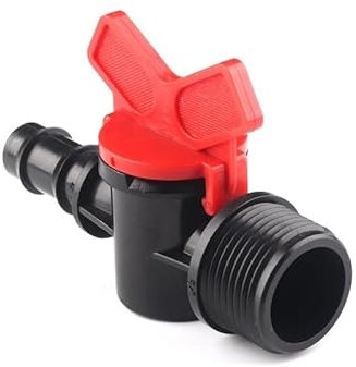 SHIOFRCN 20 Piezas 3/4 -16mm Mini válvula de Bola Granja Invernadero riego por Goteo PE tubería Interruptor Controladores de Agua jardín Conectores de Agua