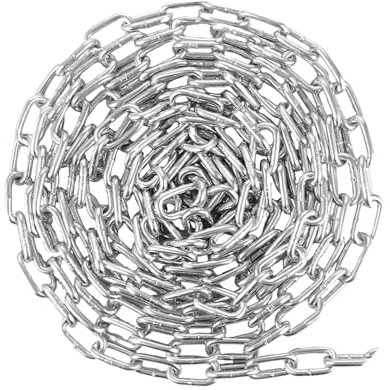 Marwotec Schweißkette 6mm 30 Meter Stahlkette Rundstahlkette Kette verzinkt DIN763 Gliederkette Eisenkette Schweisskette Stahl galvanisch verzinkt