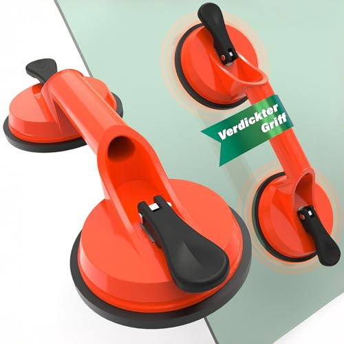 youkzuan Lot de 2 ventouses en verre | Ventouse | Lève-ventouse | Lifters de carrelage | Glass Suction Vacuum Lifter | Charge max. 100 kg avec 2 ventouses (plastique)