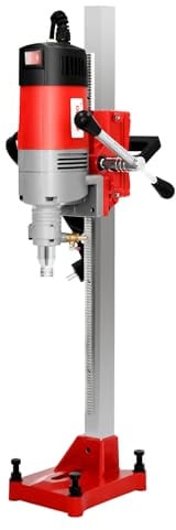 Kernbohrgerät 3300W mit Standfuß, Kernbohrmaschine Nass/Trocken bis 165mm für Beton & Mauerwerk, 800 U/min Diamantbohrgerät Set inkl. Wasserkühlung, 2300W Kupfermotor, 31.5 Zoll Bohrtiefe