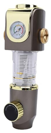 MasYosh Filtre à Eau pour Toute la Maison, Filtre à Sédiments à Haut Débit 8T H avec écran en Acier Inoxydable 316L, pour L'approvisionnement en Eau de la Ville, Précision de 40 μm,