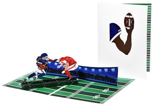 3D-Pope-Up-Karte, handgefertigte Rugbyy-Sportkarte, American Football