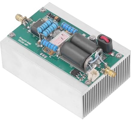 FTVOGUE Amplificatore di Potenza a Onde Corte, Amplificatore Lineare RF HF da 30 W con Dissipatore di Calore e Connettore Femmina SMA, per Radioamatori, Telecomando a Onde Corte,