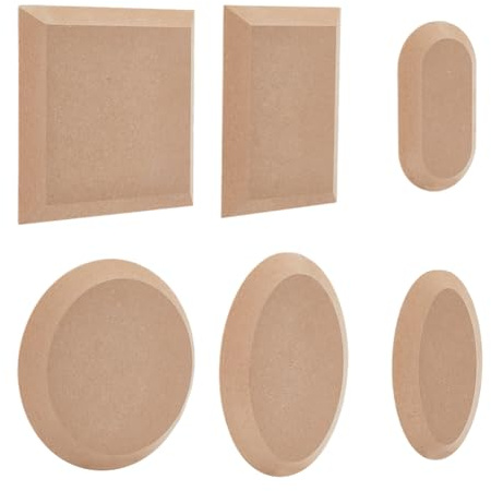 OLYCRAFT Set mit 6 Stück 6 verschiedenen ovalen Töpferformen aus Keramik rechteckige Holzwerkzeuge für Töpferei Ton Trockenbrett Formplatte Töpferwerkzeuge tragbare Skulptur Grundplatte