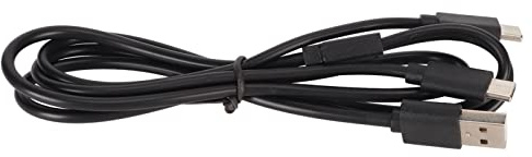 Jopwkuin Doppelkopf-Ladekabel, Effizientes 2-in-1-Kabel für - und PS VR2-Controller, Schwarz, 2,8 Fuß