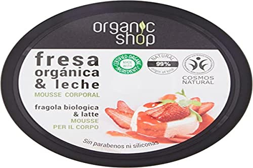 ORGANIC SHOP Body Mousse Joghurt de Erdbeere, 250 ml.