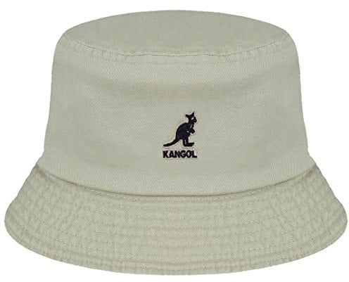 Kangol Unisex Washed Bucket Schlapphut, Grün (Khaki), L