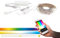 EGLO connect LED Band 3m STRIPE-C, Smart Home Leuchtband, RGB Band selbstklebend und kürzbar, Material: Kunststoff, Farbe: Weiß, dimmbar, Weißtöne und Farben einstellbar