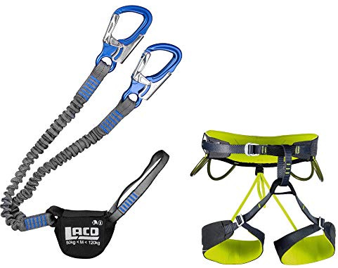 LACD Klettersteigset Pro Blue + Klettergurt Camp Größe L