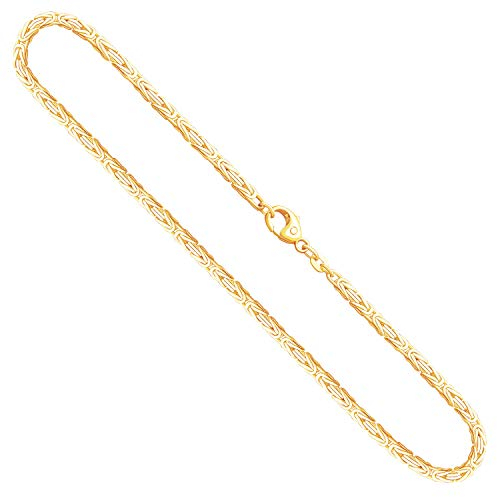 EDELIND Chaîne Maille Royale en Or Jaune 585/1000, 55 cm, 2.3 mm avec Fermoir mousqueton - Cadeau original pour Homme