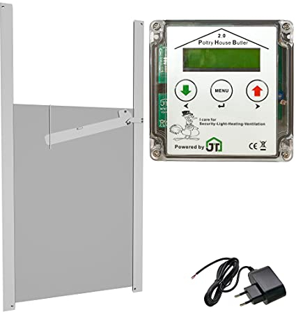JOSTechnik Poultry House Butler PHB2 mit Steckernetzteil Entenklappe mit Selbstverriegelung 300x450 mm Klappensteuerung, Lichtsteuerung, Lichtsimulation, steuert Lüftung und Heizung im Stall