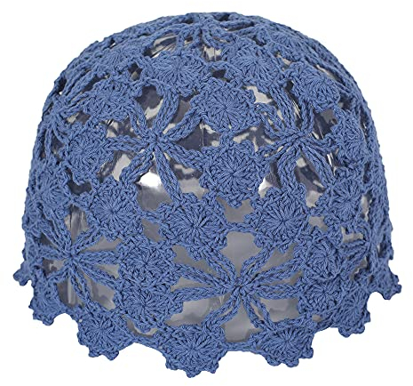 ZLYC Damen Cappello Del Cranio Dell'uncinetto Di Beanie-Mütze, Plain Navy, One Size