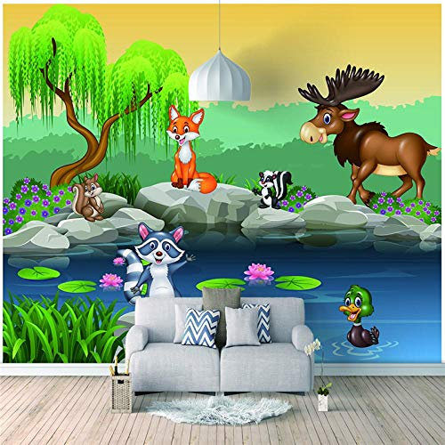 Fototapete Zoo, selbstklebend, 200 x 140 cm, Dekoration, Poster, modernes Design, für Wohnzimmer, Schlafzimmer