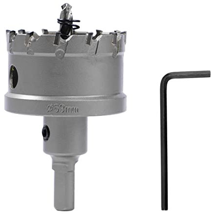 Dribotway Bi-Metall Lochsäge 53mm Hartmetall Heavy Duty Industrial Grade Edelstahl Lochschneider für Mental Wood Edelstahl Kunststoff Kupfer