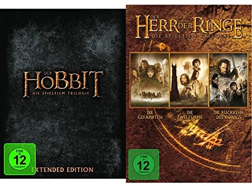 Der Hobbit - Die Spielfilm-Trilogie (Extended Version, 15 Discs) & Der Herr der Ringe - Die Spielfilm Trilogie [3 DVDs]