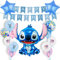 Kindergeburtstag Deko Luftballons, 15Pcs Geburtstagsdeko Heliumballon, Party Supplies Set, Geburtstagsbanner, Folienballon, Latexballon für Kinder Geburtstag Ballons (Blau)