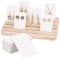 nbeads Holz Ohrringe Ständer, 6 Slots Schmuck Ohrring Display Halter Kartenhalter Organizer Einzelhandel mit Karton Karten, 27.7x16.7cm, 6 Slots - Holzfarbe