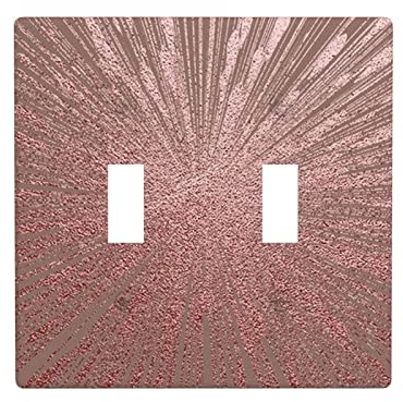 Rose Gold Pink Decorator Light Switch Or Receptacle Outlet Wall Plate, for Light Switch, Dimmer, Receptacle