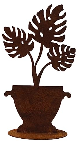 Edelrost Vase Krug Blumentopf rostige Blumen Edelrostblume Metallblume Blume Rost Garten Metall Blumen Deko Dekoration Gartendekoration