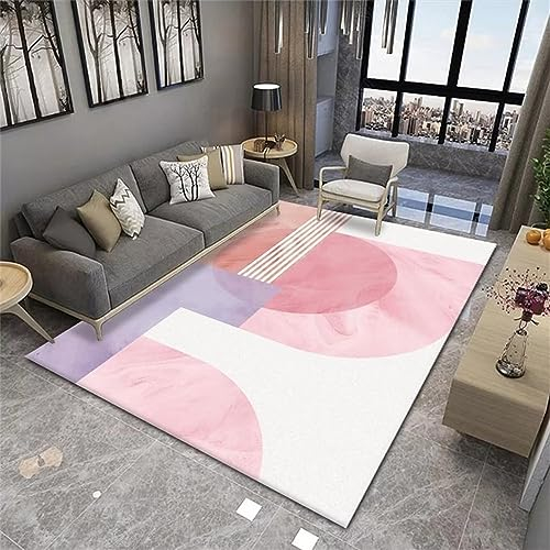RUGMRZ Auto Teppiche Area Rug Rosa lila Teppich geometrisches Design Wohnzimmer Zubehör kann besonders angefertigt Werden Baby Kinderzimmer 170 x 240 cm