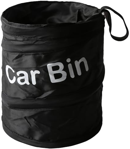 Vanyibro Car Bin,Portable Collapsible Car Trash Can,Pop-up Waterproof Car Bin with 1 Hook for Front and Back of Car