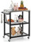 COSTWAY Carrello Grill da Esterno a 2/3 Piani, Supporto per Forno per con Piano e Maniglia in Acciaio Inossidabile, Carrello per Barbecue con Ganci e Ruote, Multiuso(3 Livelli)
