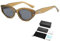 KBRPEY Sonnenbrille Herren Damen Polarisierte Sonnenbrille Damen UV400 Schutz Cat-Eye-Sonnenbrille Party Sonnenbrille Trendy Sonnenbrille Accessoires Sunglasses Mit Brillenetui