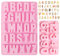 2 pezzi stampo in silicone, numeri stampo in silicone, lettere stampo in silicone, numeri 0-9, stampo numeri 3D, stampi in silicone alfabeto dalla A alla Z, stampo da forno lettere