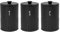 Blackmoor Callisto Black Tea, Coffee and Sugar Canisters Set for the Kitchen/Secure Lids for Freshness / 1.35L Capacity Containers Set/Ribbed Embossed Design