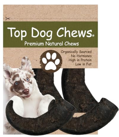 Top Dog Chews – Water Buffalo Horn, Long Lasting Dog Chew for Aggressive Chewers, All Natural, Dog Bone for Large & Medium Dogs, 2 Pack