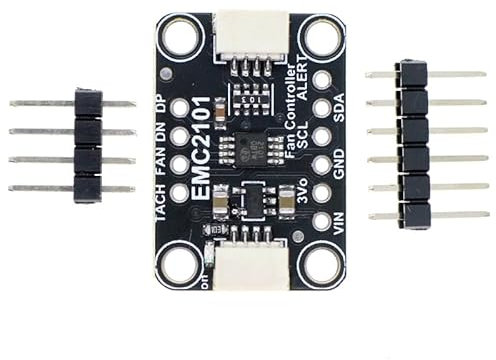 EMC2101 Controlador de velocidad del ventilador, DC 3.3V-5V I2C Controlador de temperatura del ventilador de PC con función de monitoreo de temperatura