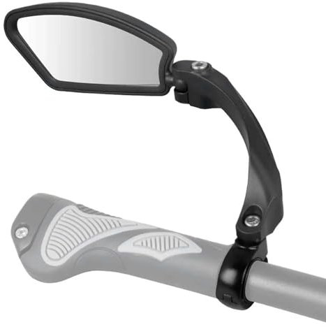 Homirty Rétroviseurs de Moto Guidon Universels, Réglable 360° Rétroviseurs Latéraux de Moto, Rétroviseur Vélo Electrique, Retroviseur Moto Embout de Guidon, Retroviseur Moto HD, Gauche