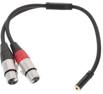 BESTonZON Audio Line Dual Male Xlr Audio Adapter Xlr Cable to USB Xlr Female to Female Xlr to Aux Cable Xlr to Xlr Cable Patch Splitter Xlr Male Xlr Female Male Mini Xlr Cable Xlr Inch Black