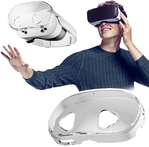 VR-Headset-Schutzhülle für Quest 3s, TPU, transparente Schutzhülle für Quest 3s, VR-Brille, Host-Schutzhülle, VR-Hülle, Frontschutzabdeckung für Quest 3s