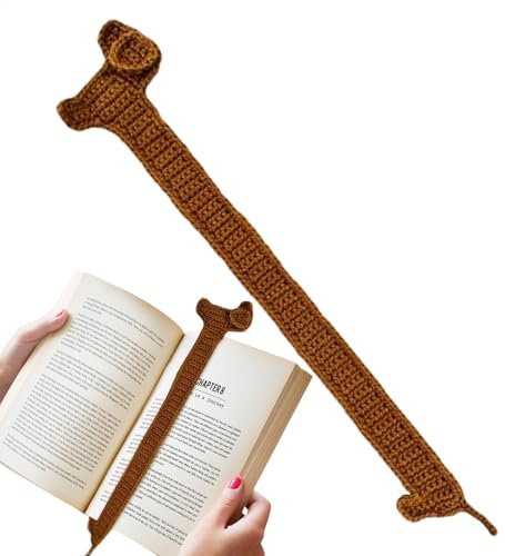 Dackel Lesezeichen, 2 Stück Gestrickt Hund Lesezeichen, Niedliches Hunde-Lesezeichen, Handgemachte Häkeln Dackel Lesezeichen, Gestricktes Lesezeichen Für Buchliebhaber
