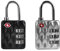UP Security Cadenas TSA pour bagages, petit cadenas à combinaison pour casier, cadenas approuvé TSA pour valise, cadenas à code pour sac de sport, unité de rangement, usage extérieur (Noir+Argent)