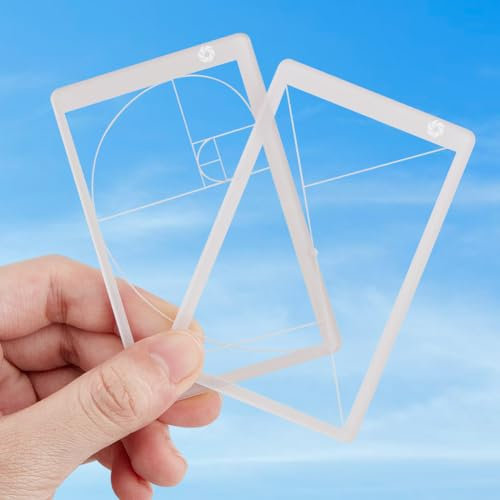 DELORIGIN 2 Stück Golden Ratio View Finder 2 Stile Fibonacci Fotokompositions Tool Viewer Künstler View Finder Für Fotografie Malerei Skizzieren Zeichnung