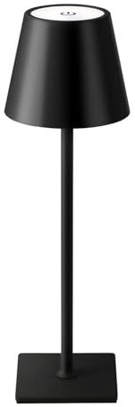 Geolex Home Rechargeable USB Cordless Table Battery Lamp, Touch-Control Dimmable (Warm/Day/Bright White), IP54 Waterproof – Portable Bedside/Night Lamp
