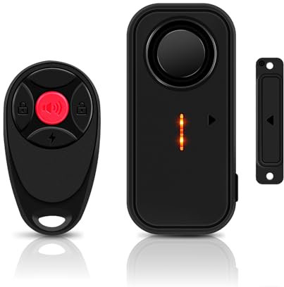 NineLeaf Kabelloser Tür-Alarm mit Fernbedienung, Diebstahlschutz-Fensteralarm, Tür Alarmanlage, Fenster Alarmanlage 108db Super Laut 4 Lautstärkestufen IP66 Wasserdicht