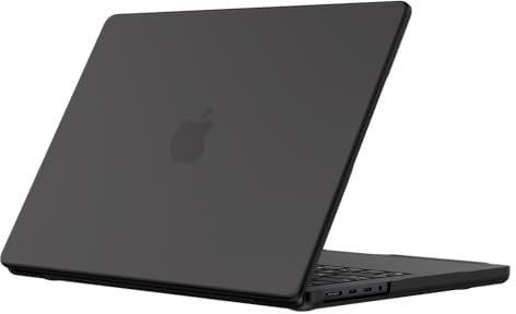 EooCoo Custodia per MacBook Pro M5 16 Pollici M4 M3 M2 M1 Nero Opaco